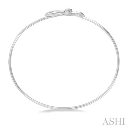 Silver Cross Diamond Flex Fashion Bangle