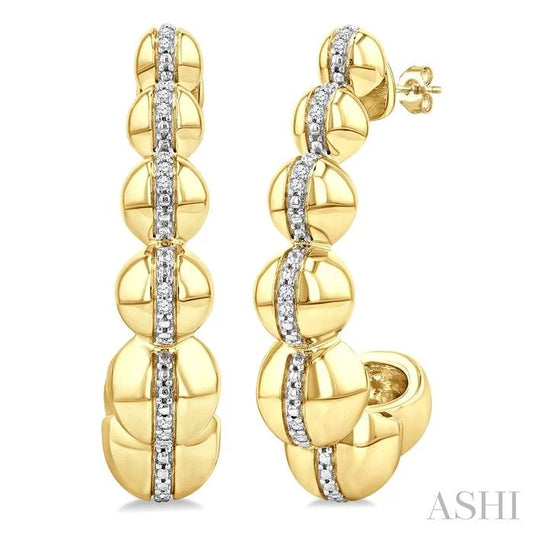 Gold Vermeil Bold Half Hoop Fashion Earrings