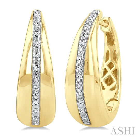 Gold Vermeil Bold Diamond Hoop Earrings
