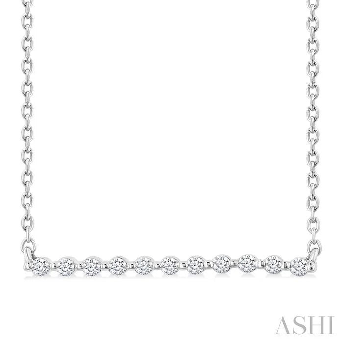 Silver Bar Petite Diamond Fashion Pendant