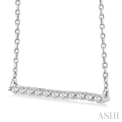 Silver Bar Petite Diamond Fashion Pendant