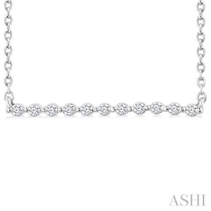 Silver Bar Petite Diamond Fashion Pendant
