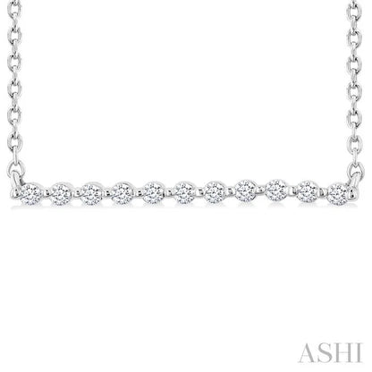 Silver Bar Petite Diamond Fashion Pendant