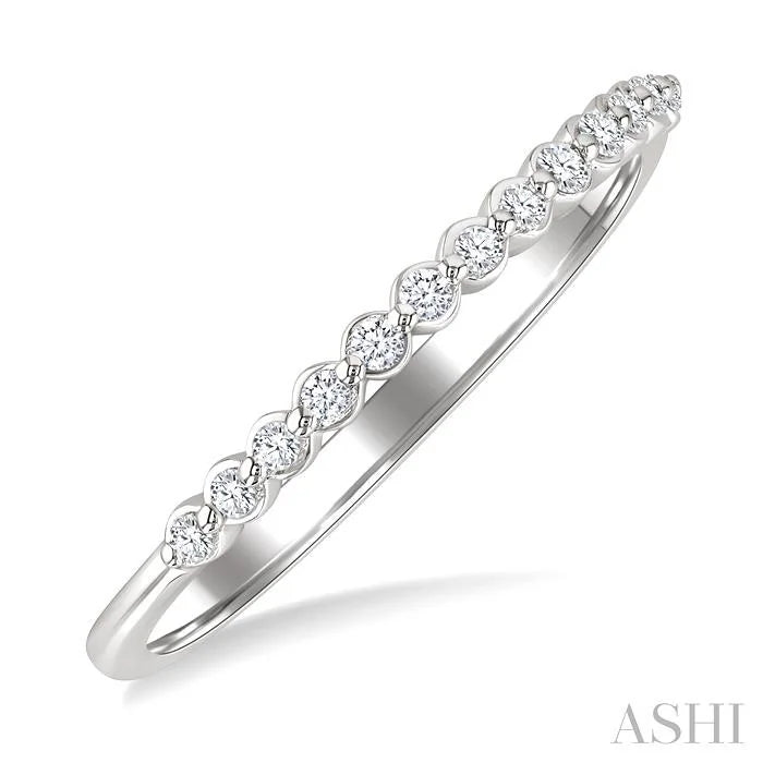 Silver Diamond Fashion Band