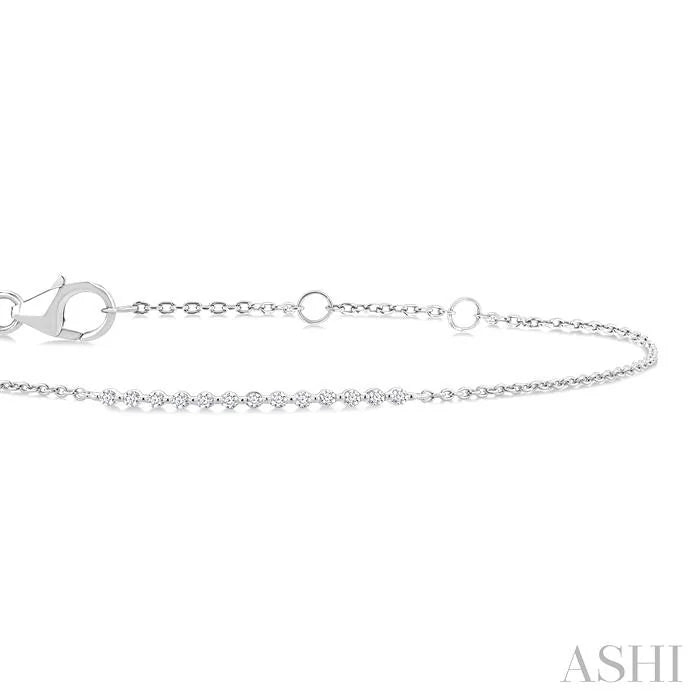 Silver Diamond Fashion Chain Bracelet