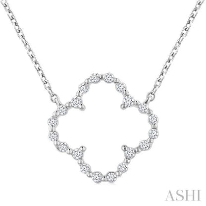 Silver Clover Petite Diamond Fashion Pendant