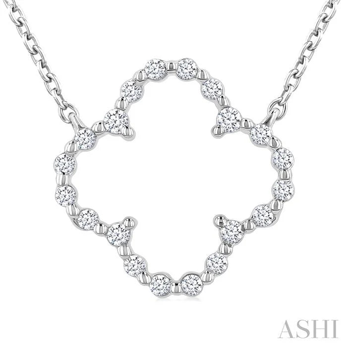 Silver Clover Petite Diamond Fashion Pendant
