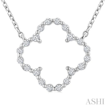 Silver Clover Petite Diamond Fashion Pendant