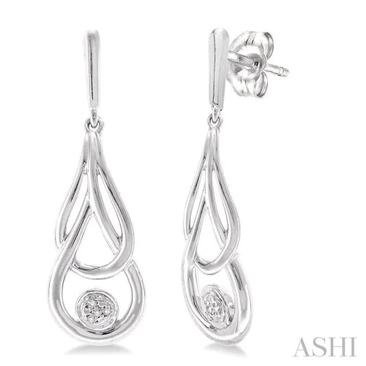 Silver Diamond Fashion Earrings