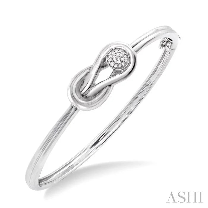 Silver Diamond Fashion Bangle