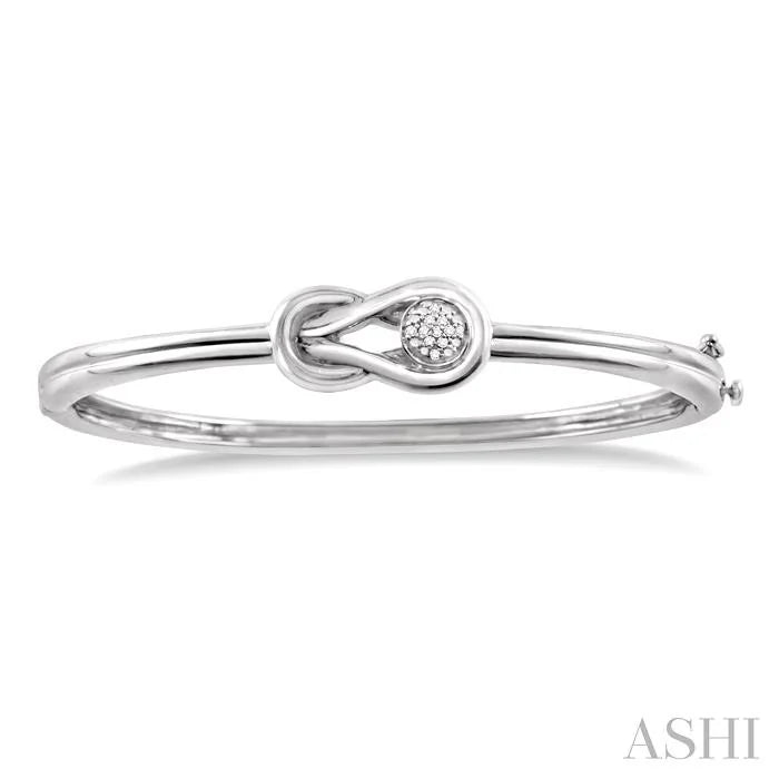 Silver Diamond Fashion Bangle