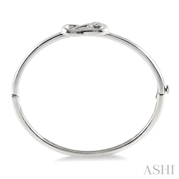 Silver Diamond Fashion Bangle