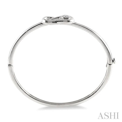 Silver Diamond Fashion Bangle