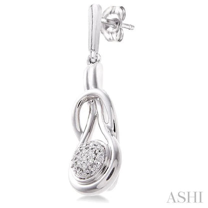 Silver Diamond Fashion Earrings