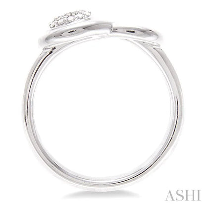 Silver Round Shape Diamond Ring