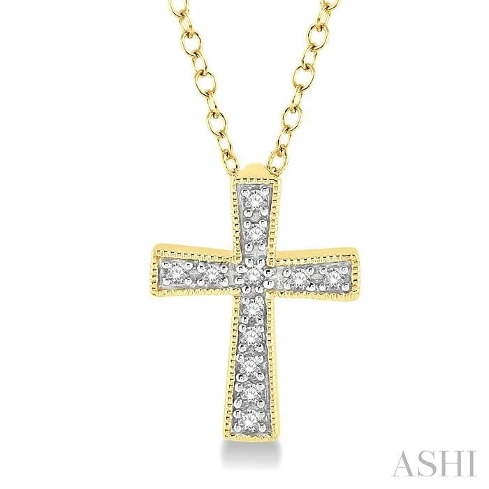 Gold Vermeil Cross Diamond Fashion Pendant
