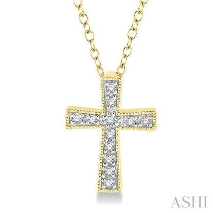Gold Vermeil Cross Diamond Fashion Pendant