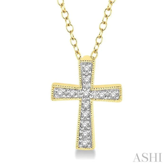 Gold Vermeil Cross Diamond Fashion Pendant