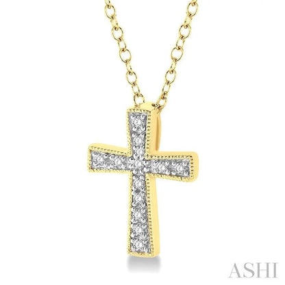 Gold Vermeil Cross Diamond Fashion Pendant