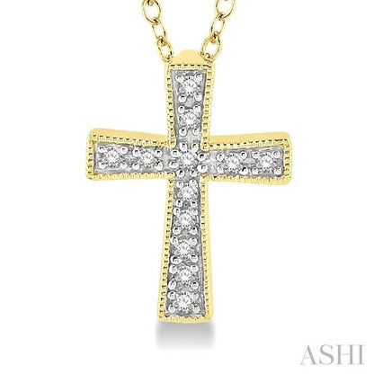 Gold Vermeil Cross Diamond Fashion Pendant