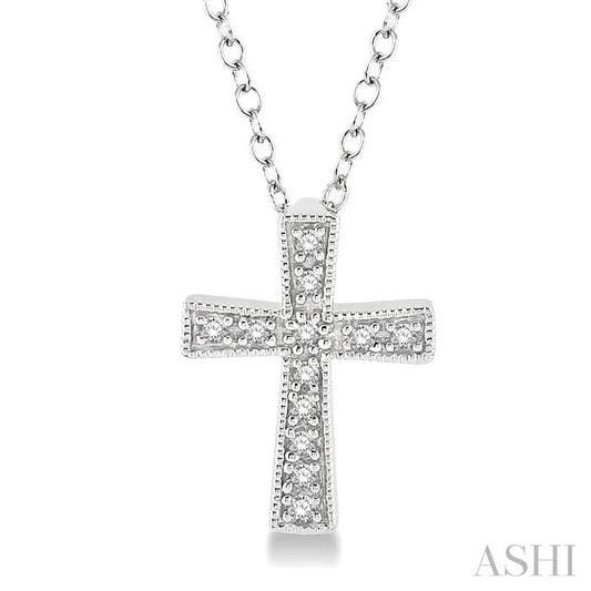 Silver Cross Diamond Fashion Pendant