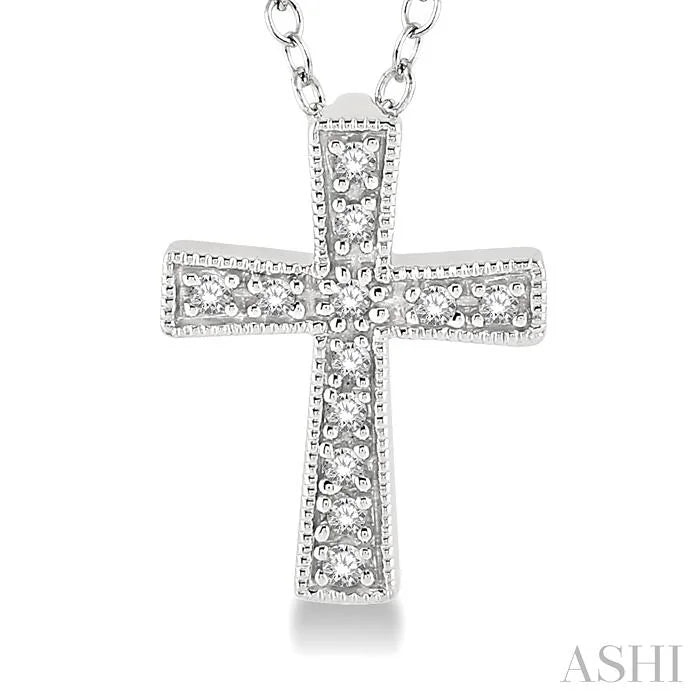 Silver Cross Diamond Fashion Pendant