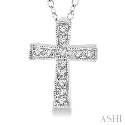 Silver Cross Diamond Fashion Pendant