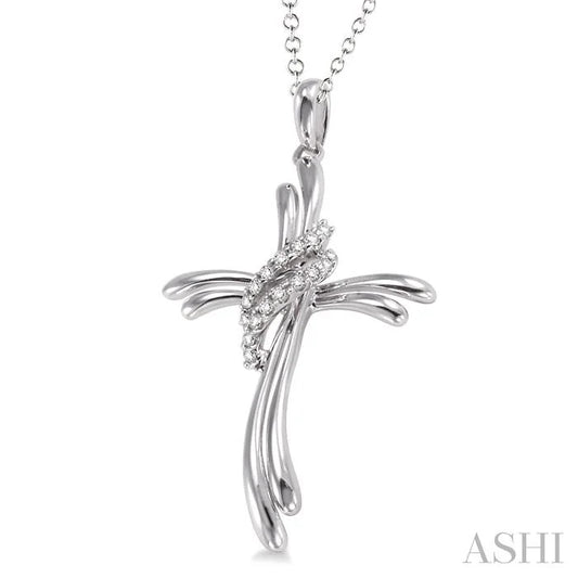 Silver Cross Diamond Fashion Pendant