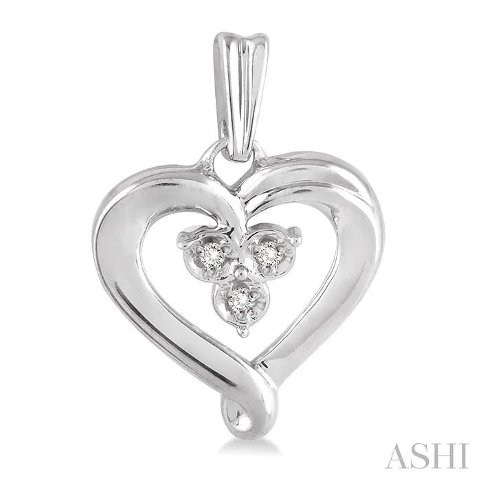 Silver Heart Shape Diamond Fashion Earrings