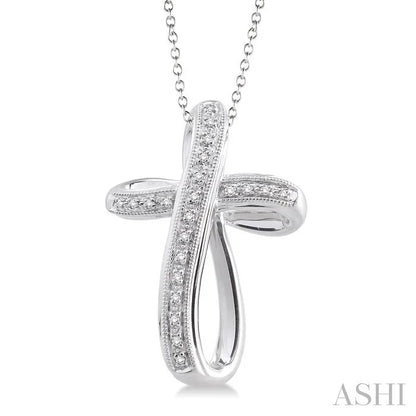Silver Cross Diamond Fashion Pendant