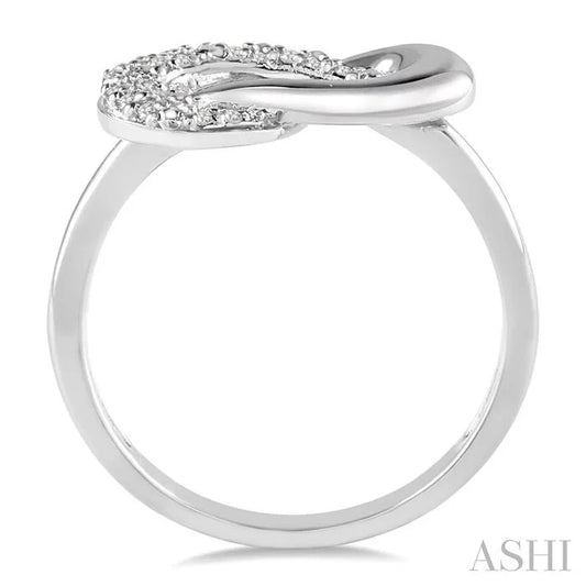 Silver Infinity Knot Diamond Fashion Ring
