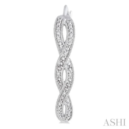 Silver Infinity Diamond Fashion Hoop Earrings
