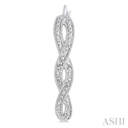 Silver Infinity Diamond Fashion Hoop Earrings