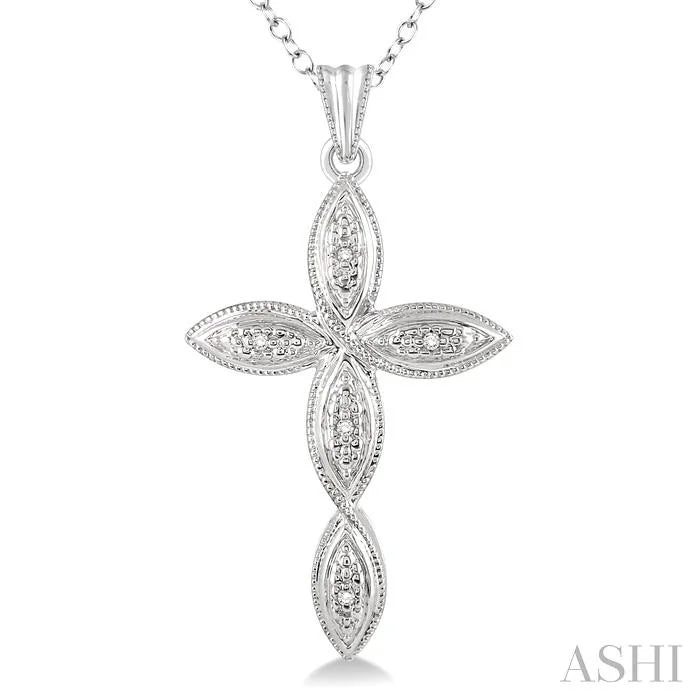 Silver Cross Diamond Fashion Pendant