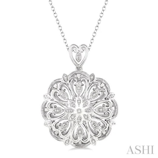 Silver Snowflake Diamond Fashion Pendant