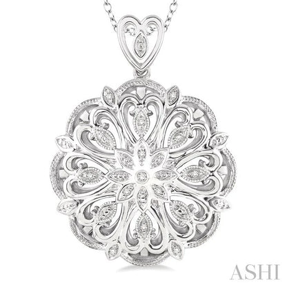Silver Snowflake Diamond Fashion Pendant
