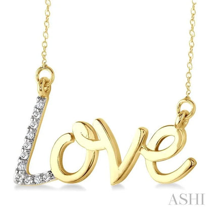 Gold Vermeil 'Love' Diamond Fashion Pendant