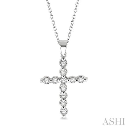 Silver Cross Petite Diamond Fashion Pendant