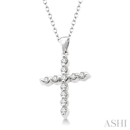 Silver Cross Petite Diamond Fashion Pendant