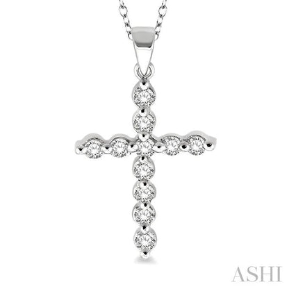 Silver Cross Petite Diamond Fashion Pendant