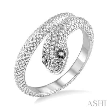 Silver Snake Diamond Fashion Ring