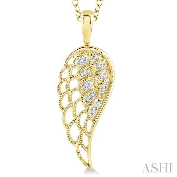 Gold Vermeil Angel Wings Diamond Fashion Pendant