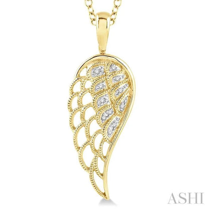 Gold Vermeil Angel Wings Diamond Fashion Pendant
