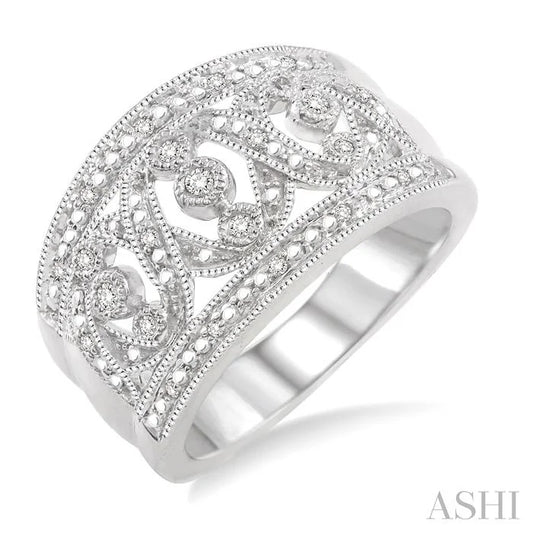 Silver Bezel Diamond Fashion Ring