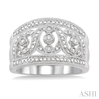 Silver Bezel Diamond Fashion Ring