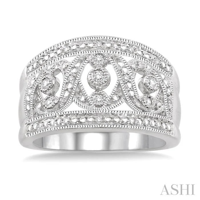 Silver Bezel Diamond Fashion Ring