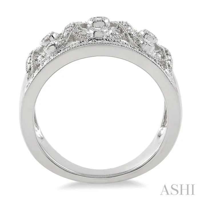 Silver Bezel Diamond Fashion Ring