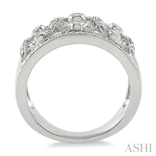 Silver Bezel Diamond Fashion Ring