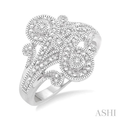 Silver Bezel Diamond Fashion Ring