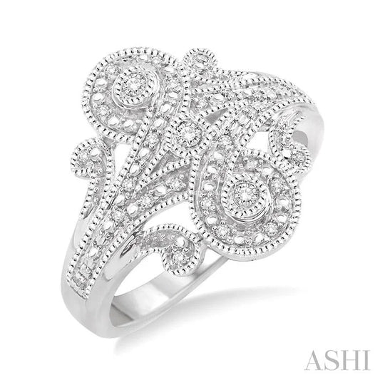 Silver Bezel Diamond Fashion Ring